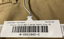 Load image into Gallery viewer, Arturo Calle Mens Beige Slash Pockets Flat Front Straight Leg Chino Pants Sz 36

