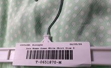 Load image into Gallery viewer, Zara Womens Green White Polka Dot High-Waist Front Slit Midi A-Line Skirt Size S
