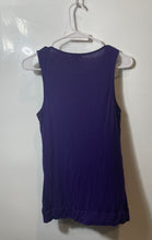 Load image into Gallery viewer, Express Womens Purple Sleeveless Pullover Shimmer Pleated Blouse Top Size M
