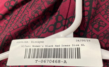 Load image into Gallery viewer, Alfani Womens Black Red Printed Sleeveless Split Neck Pullover Shift Dress Sz XL
