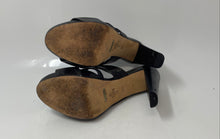 Load image into Gallery viewer, Cole Haan Womens Black Leather Block Heel Slip-On Slide Sandals Size 6 B
