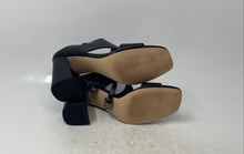 Load image into Gallery viewer, Calvin Klein Womens Qeelin Black Block Heel Adjustable Slingback Sandals Size 8
