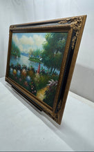 Load image into Gallery viewer, Landscape Multicolor Contemporary Wall Art Framed Canvas Painting By Taylor
