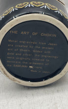 Load image into Gallery viewer, The Art Chokin Black Gold-Tone Bird Design Decorative Japanese Porcelain Vase
