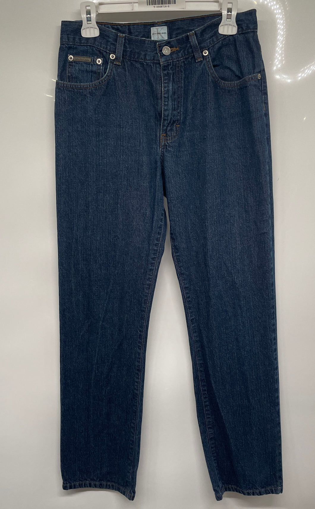 Calvin Klein Womens Blue Rinse Wash Denim Low Rider Straight Leg Jeans Size 8