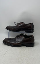 Load image into Gallery viewer, Natha Studio Mens Dark Brown Leather Lace-Up Derby Dress Shoes Size 10
