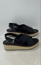 Load image into Gallery viewer, Vince Camuto Womens Marietten Black Leather Platforms Espadrille Sandals Size 10
