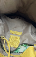 Load image into Gallery viewer, Lucky Brand Womens Yellow Leather Adjustable Strap Inner Pocket Shoulder Purse
