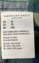 Load image into Gallery viewer, American Eagle Mens Multicolor Plaid Long Sleeve Button-Up Shirt Size XL
