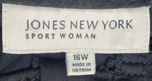 Load image into Gallery viewer, Jones New York Womens Black Flat Front Stretch Straight Leg Ankle Pants Size 16W
