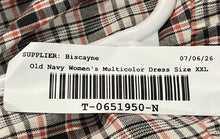 Load image into Gallery viewer, Old Navy Womens Multicolor Plaid Short Sleeve Off-The-Shoulder Mini Dress Sz XXL
