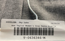 Load image into Gallery viewer, Ann Taylor Womens Gray Slash Pocket Flat Front Mid Rise Dress Pants Size 14
