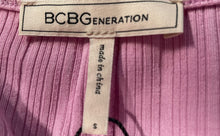 Load image into Gallery viewer, BCBGeneration Womens Pink Ribbed Cut Out Sleeveless Shift Dress Size S With Tag
