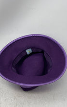 Load image into Gallery viewer, Unbranded Womens Purple Satin Draped Brim Gathered Rose Formal Dress Hats
