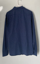 Load image into Gallery viewer, Nautica Mens Blue White Geometric Cotton Classic Fit Button-Up Shirt Size XL
