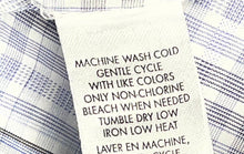 Load image into Gallery viewer, Calvin Klein Mens Blue White Plaid Long Sleeve Collared Button-Up Shirt Size L
