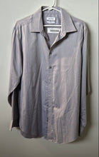 Load image into Gallery viewer, Calvin Klein Mens Gray Cotton Collared Long Sleeve Dress Shirt Size 16 1/2

