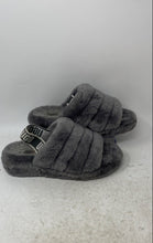 Load image into Gallery viewer, UGG Womens Fluff Yeah Gray Open Toe Slide Slippers Size 8
