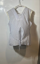 Load image into Gallery viewer, Banana Republic Womens Light Blue Lace Trim Cap Sleeve V-Neck Blouse Top Size L
