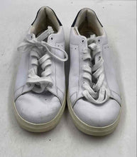 Load image into Gallery viewer, Authentic Tory Burch Womens White Black Leather Sneaker Shoes Size 8M Damaged
