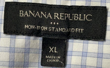 Load image into Gallery viewer, Banana Republic Mens Multicolor Plaid Cotton Standard Non-Iron Dress Shirt Sz XL

