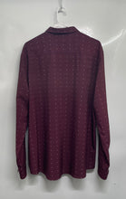 Load image into Gallery viewer, Perry Ellis Mens Maroon Star Print Long Sleeve Slim Fit Button-Up Shirt Size XL
