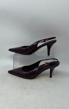 Load image into Gallery viewer, Marc Fisher LTD Womens Dorie Burgundy Leather Buckle Slingback Heels Size 8M
