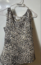 Load image into Gallery viewer, Calvin Klein Womens Black Beige Animal Print Sleeveless Round Neck Tank Top Sz S
