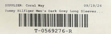 Load image into Gallery viewer, Tommy Hilfiger Mens Dark Gray Long Sleeve Collared Dress Shirt Size 17.5 34-35
