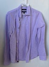 Load image into Gallery viewer, Banana Republic Mens Purple Cotton Untucked Slim Fit Button-Up Shirt Size S
