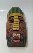 Load image into Gallery viewer, Tribal Hand-Carved Multicolor Decorative Wall Hanging Wood Mask
