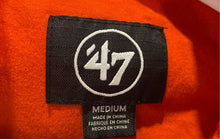 Load image into Gallery viewer, '47 Mens Black Orange Miami Dolphins Long Sleeve NFL Pullover Hoodie Size M
