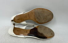 Load image into Gallery viewer, Ralph Lauren Womens White Leather Kitten Heel Slip-On Thong Sandals Size 7B
