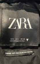 Load image into Gallery viewer, Zara Womens Black Long Sleeve Snap Front Full-Zip Puffer Jacket Size Small
