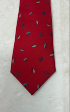 Load image into Gallery viewer, Pierre Cardin Mens Red Printed Silk Adjustable Pointed Tie One Size
