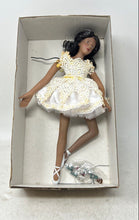 Load image into Gallery viewer, Dillard's Black Hair Trimmings Porcelain Ballerina Ballet Doll Ornament
