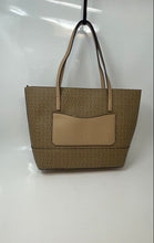 Load image into Gallery viewer, Guess Womens Brown Monogram Faux Leather Double Handle Zip Top Tote Bag
