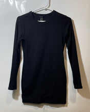 Load image into Gallery viewer, Forever 21 Womens Black Stretch Crew Neck Long Sleeve Mini Dress Size Large
