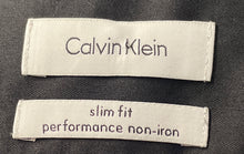 Load image into Gallery viewer, Calvin Klein Mens Black Long Sleeve Slim Fit Non-Iron Dress Shirt Size 16 1/2
