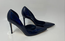 Load image into Gallery viewer, Nine West Womens Folowe Blue Leather Slip-On Pointed Toe D'Orsay Heels Size 9.5M
