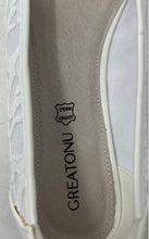 Load image into Gallery viewer, Greatonu Womens White Floral Lace Round Toe Slip-On Ballet Flats Size 8.5
