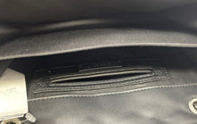 Load image into Gallery viewer, Zara Basic Womens Black Quilted Leather Chain Strap Flap Over Crossbody Handbag
