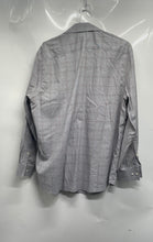Load image into Gallery viewer, Michael Kors Mens Gray Plaid Print Regular Fit Long Sleeve Dress Shirt Size 16
