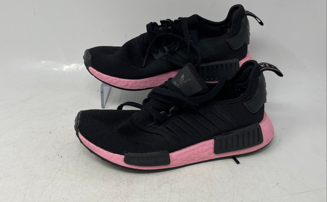 Adidas Womens NMD R1 Pink Black Low Top Lace-Up Sneaker Shoes Size 6