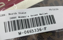 Load image into Gallery viewer, DKNY Womens Whitney Brown Monogram Credit Card Slots Zip-Around Wallet
