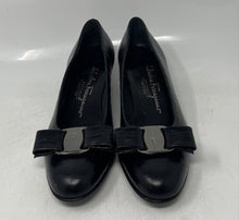 Load image into Gallery viewer, Authentic Salvatore Ferragamo Womens Black Pump Heels Size 4.5 Damaged Worn
