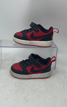 Load image into Gallery viewer, Nike Kids Court Borough Low Recraft Red Black Hook &amp; Loop Sneaker Shoes Size 6C
