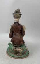 Load image into Gallery viewer, Vintage Ceramic Papa Hemingway Harry H R Stoneback Old Man Pipe Newspaper Statue
