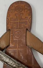 Load image into Gallery viewer, Authentic Tory Burch Womens Thora Brown Thong Sandals Size 8M Stained Worn

