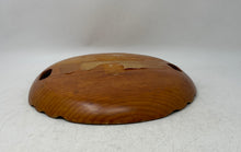 Load image into Gallery viewer, Mexican Tribal Folk Art Flower Wood Decor Handcrafted Round Collector Plate
